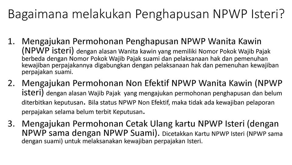 NPWP Hapus